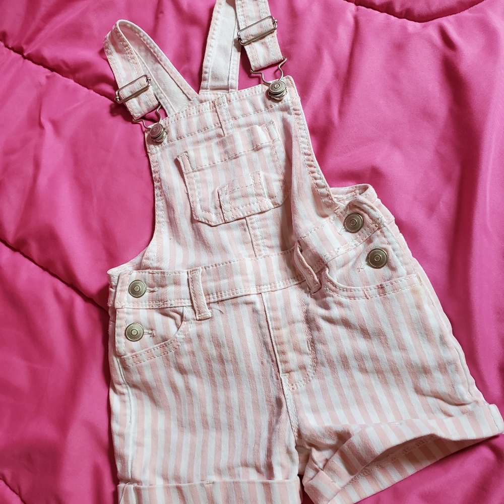 Striped overalls